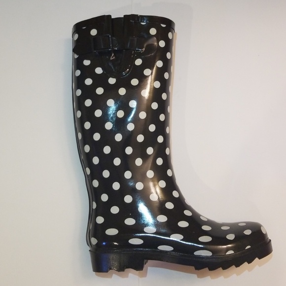 Black and white rainboots - Picture 3 of 8